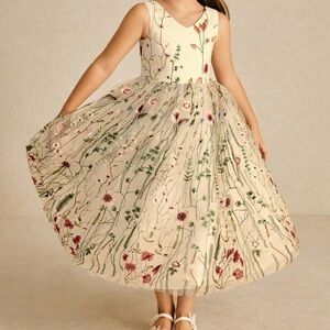 Size 14 Azazie Ariana Flower Girl Dress - Champagne